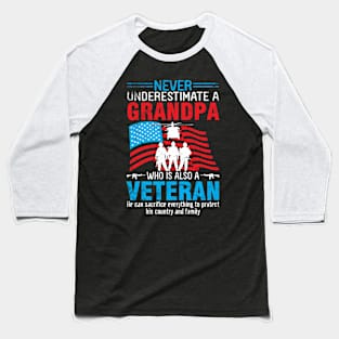 Happy Veteran Memorial Day Grandpa Baseball T-Shirt